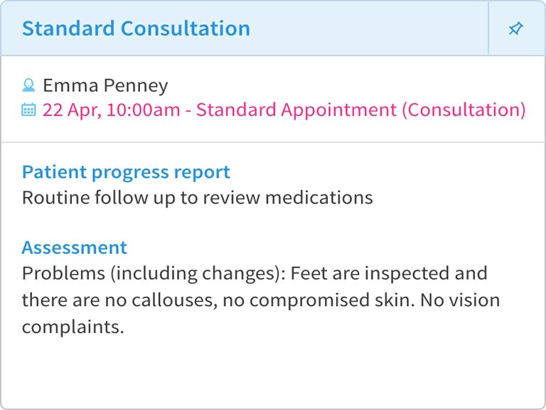 Treatment note with patient progress.
