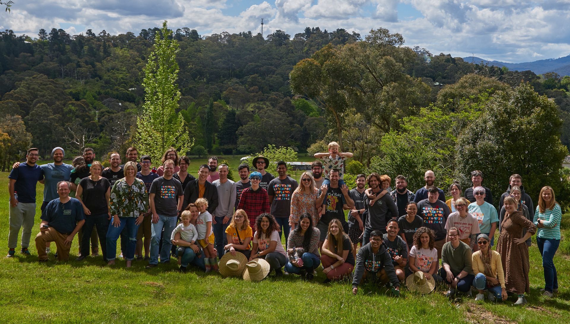 The Cliniko team and families together in Australia