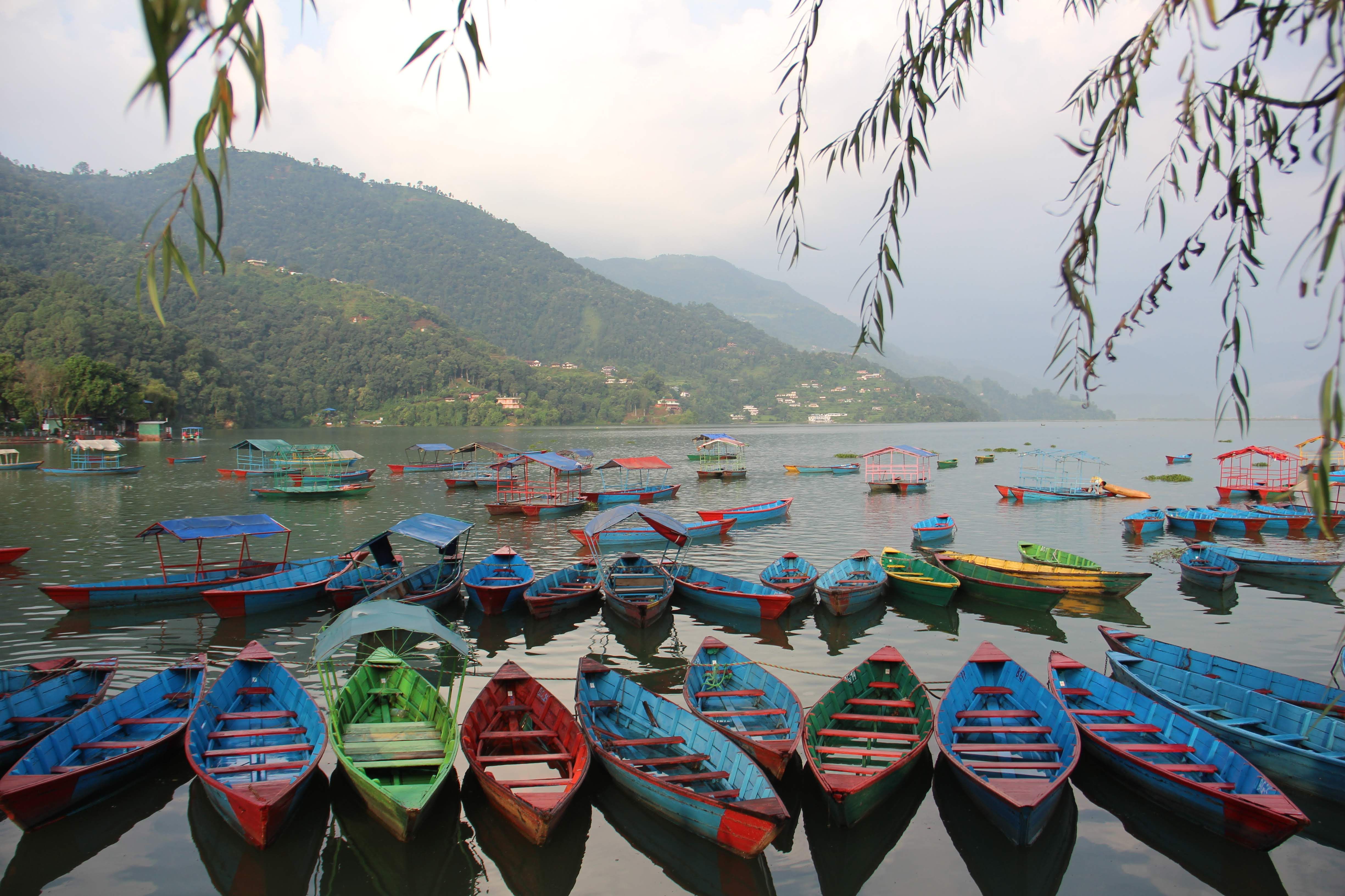 Boats in Pokhara, Nepal