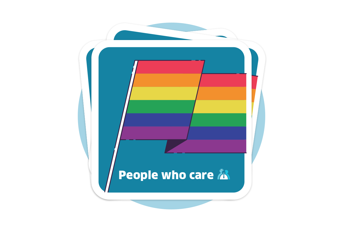 Cliniko rainbow sticker