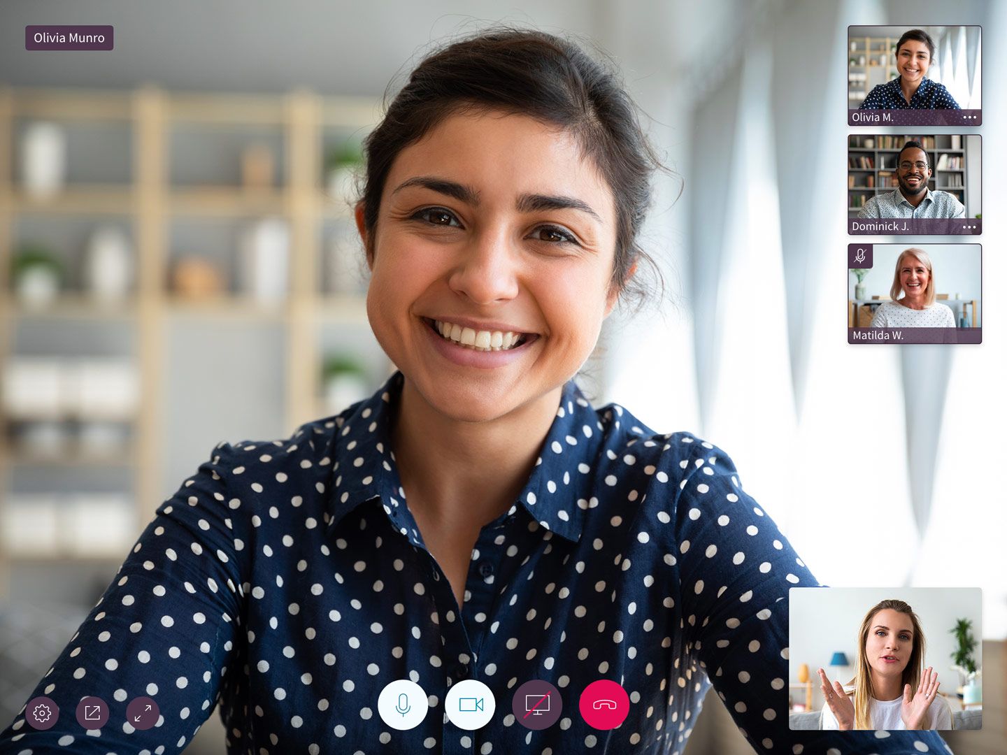 A screenshot of a video consultation in progress.