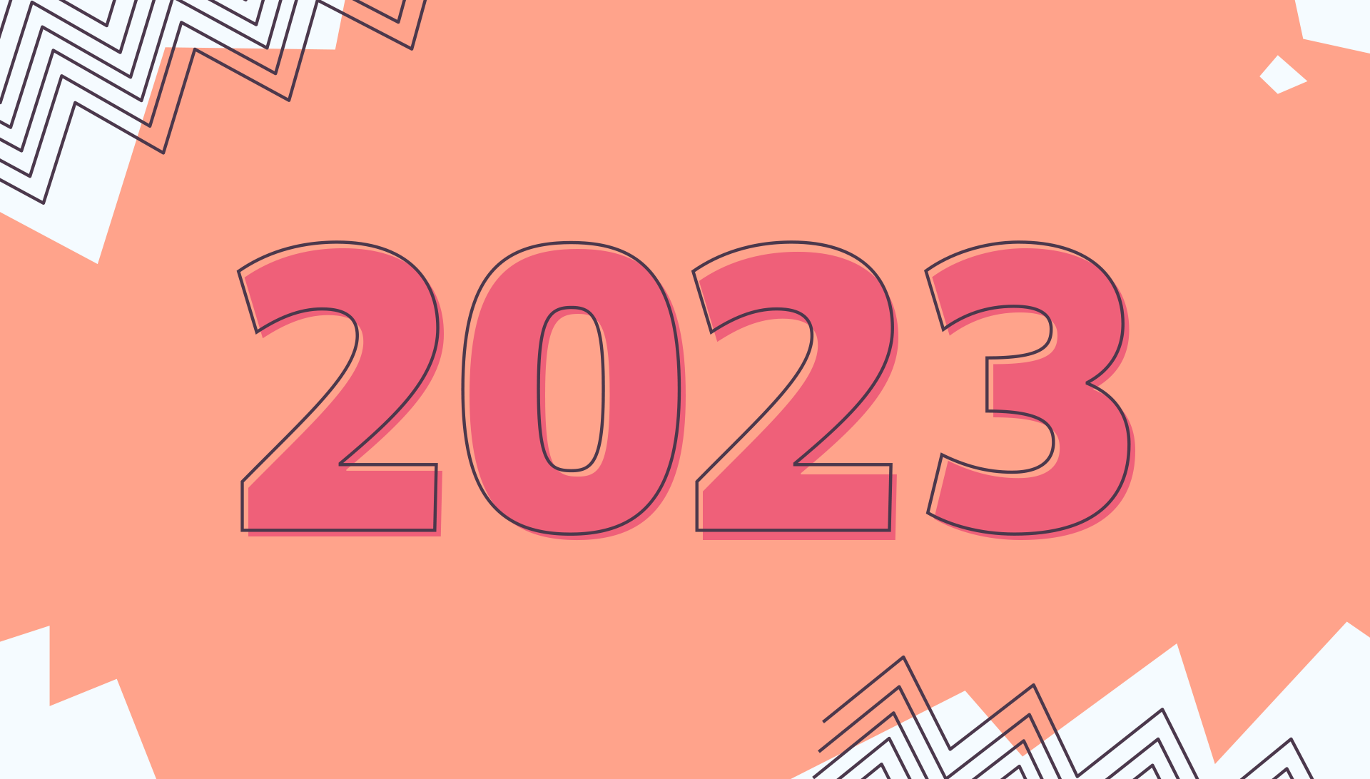 Illustrated text that says '2023'