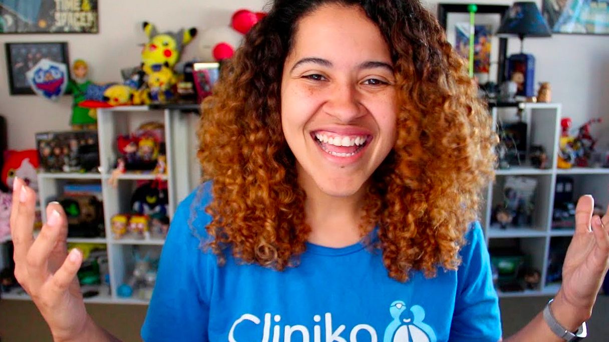 A still frame of Rachel presenting Cliniko This Week.