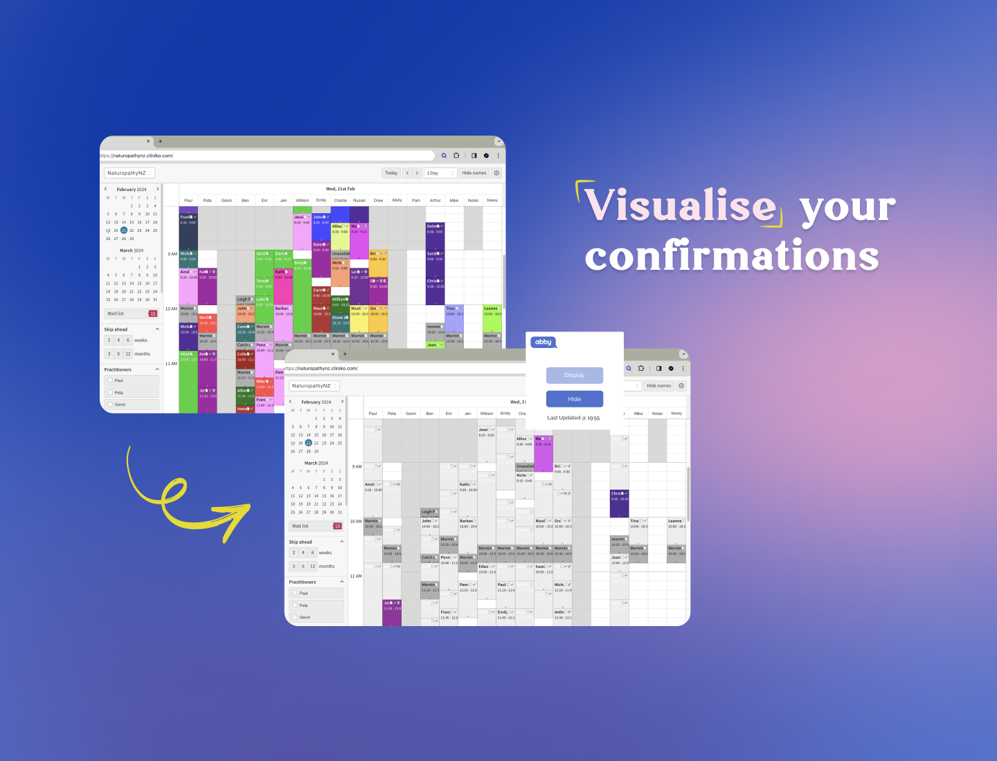 Visualize your confirmations