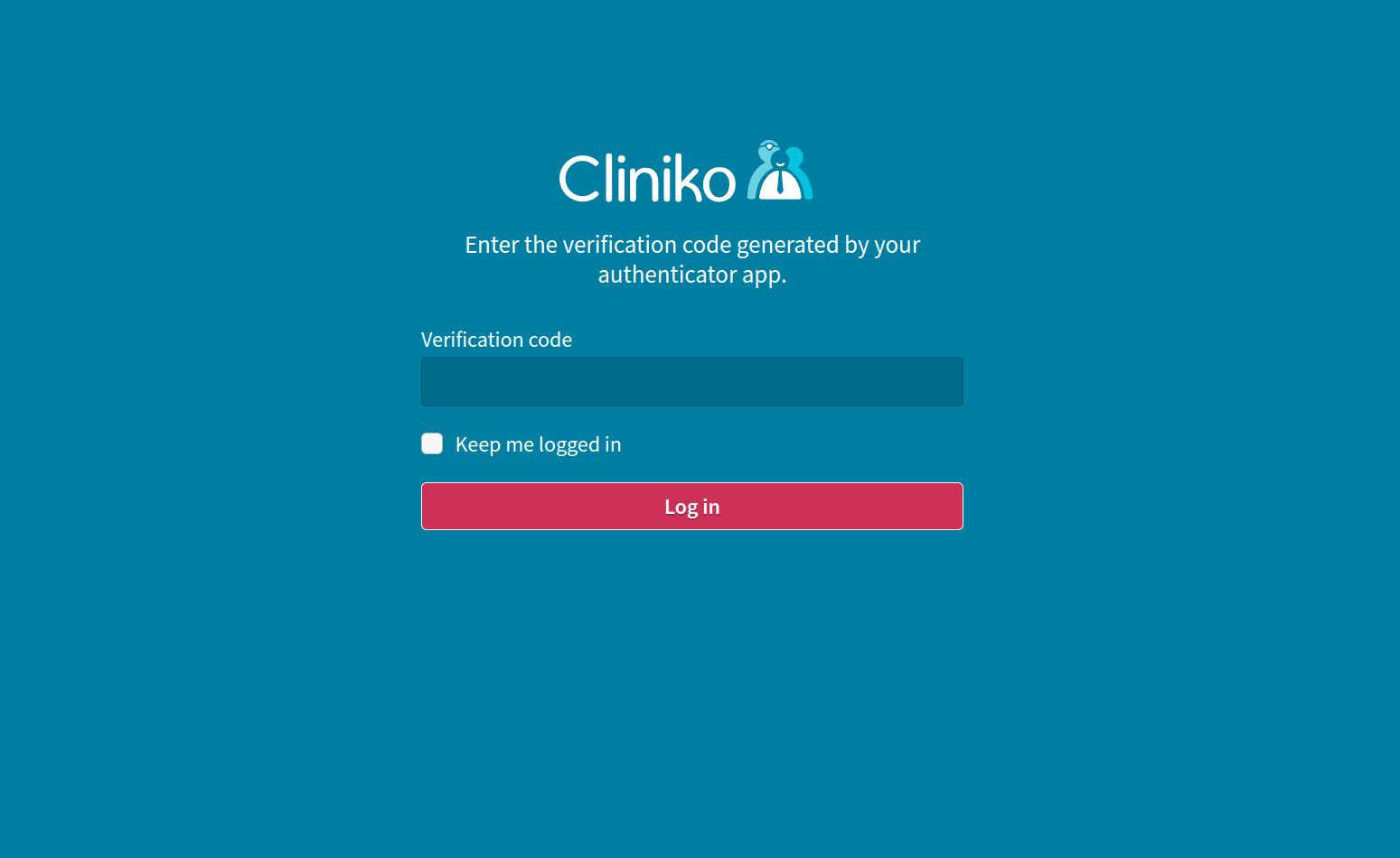 A screenshot showing what the Cliniko 2FA login page will look like from late 2024