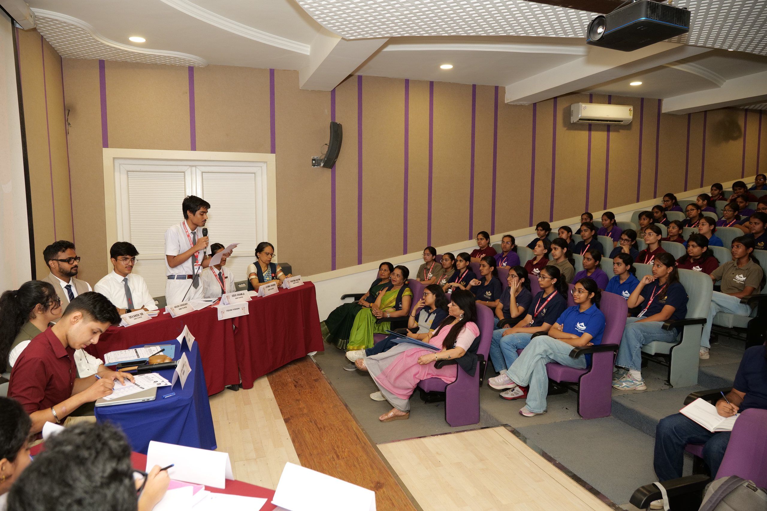 Teams and audience at the Inter-House Debate