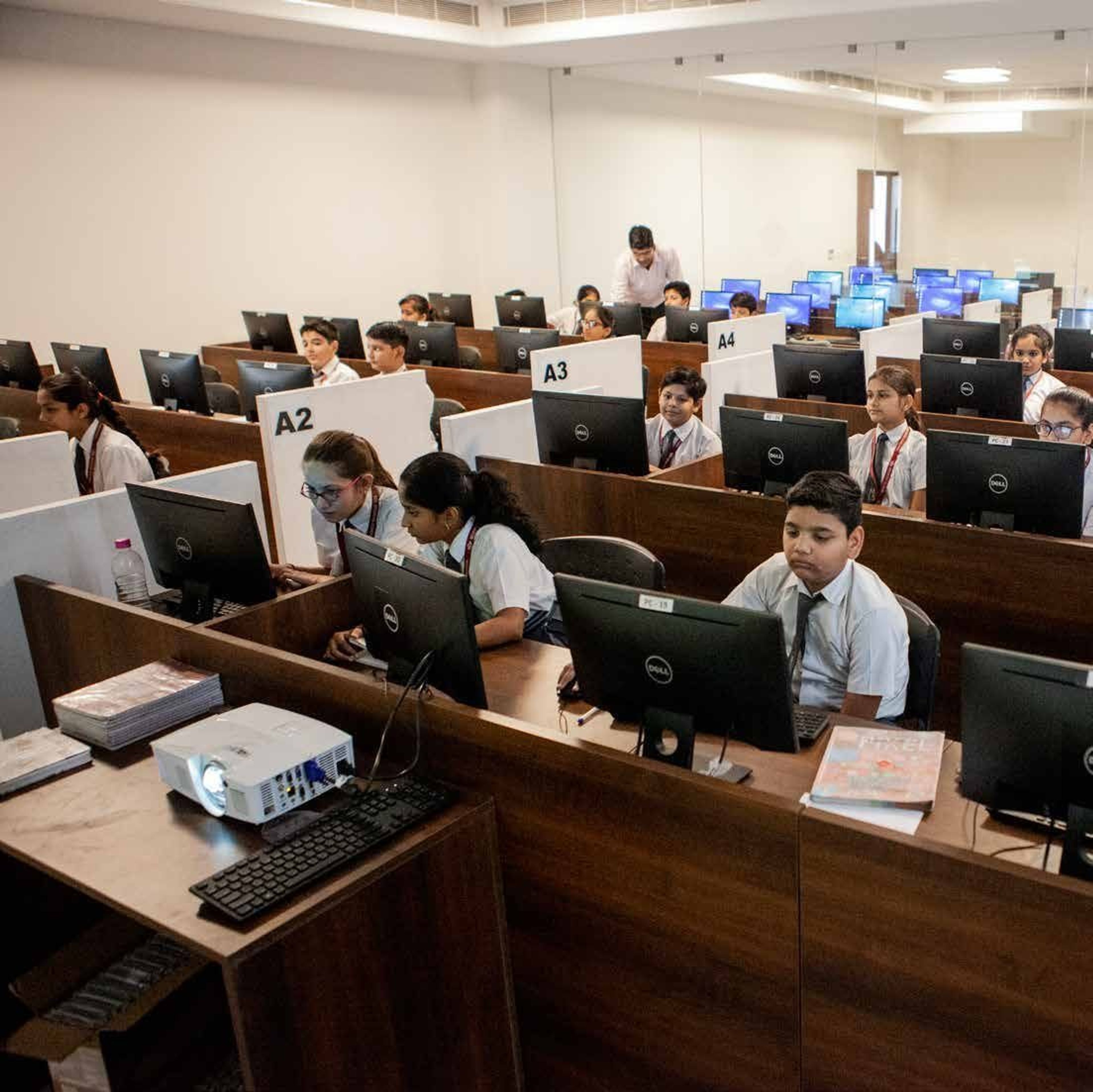 Students at work in the computer lab
