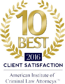 American Institute of Criminal Law Attorneys 10 Best Client Satisfaction 2016