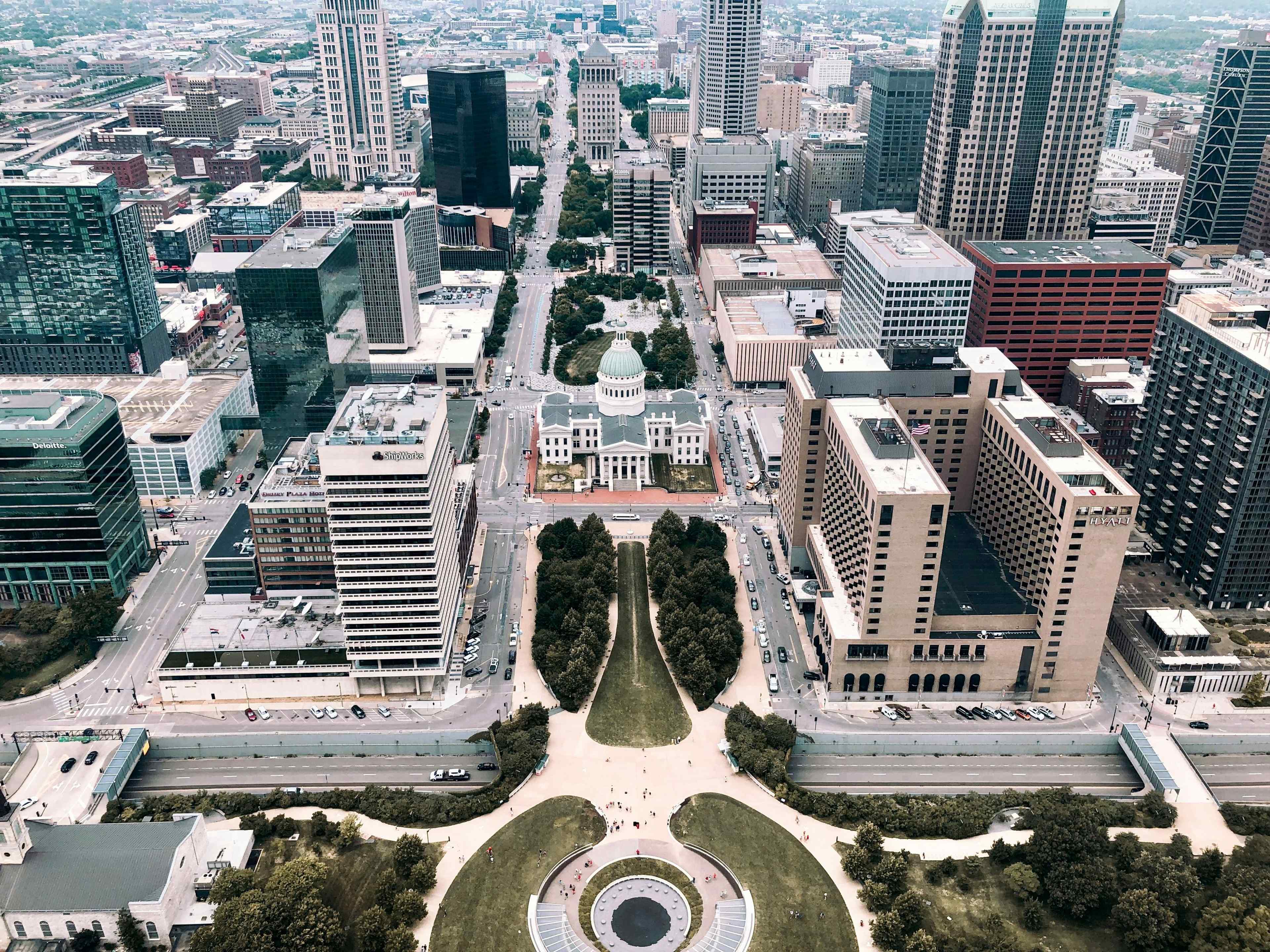 Downtown St. Louis from above