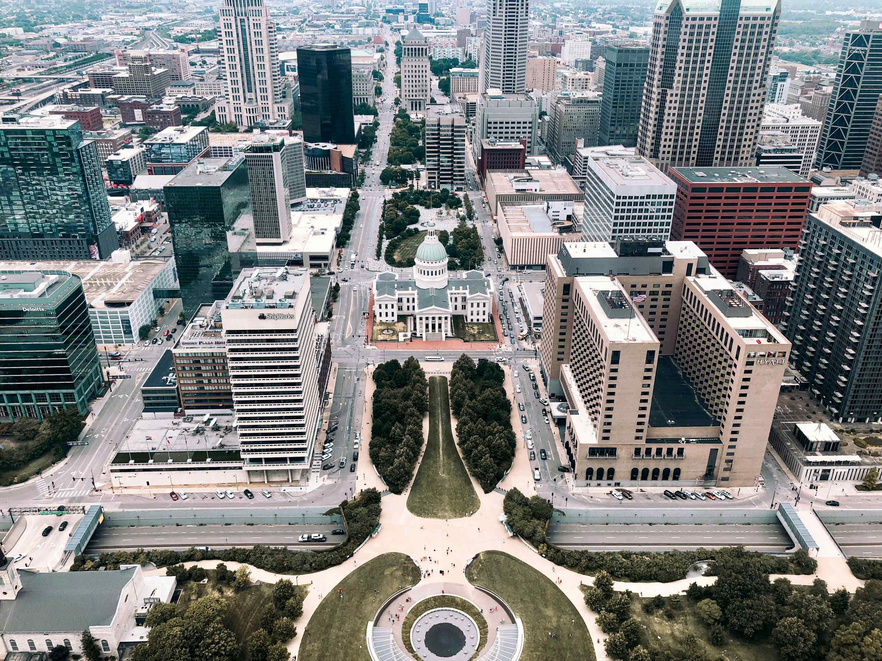 Downtown St. Louis from above