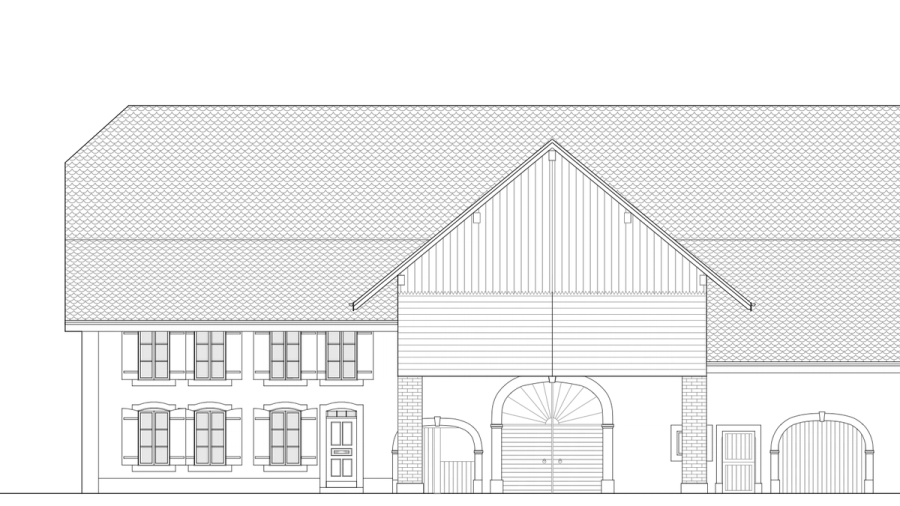 Aménagement d'un logement dans une grange.