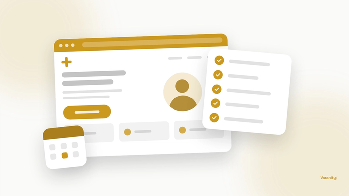 3 boxed graphics depicting patient data, checklist, and calendar
