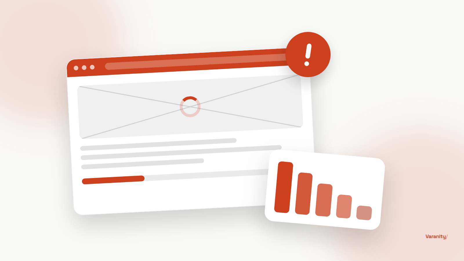 graphic showing the website with errors in red
