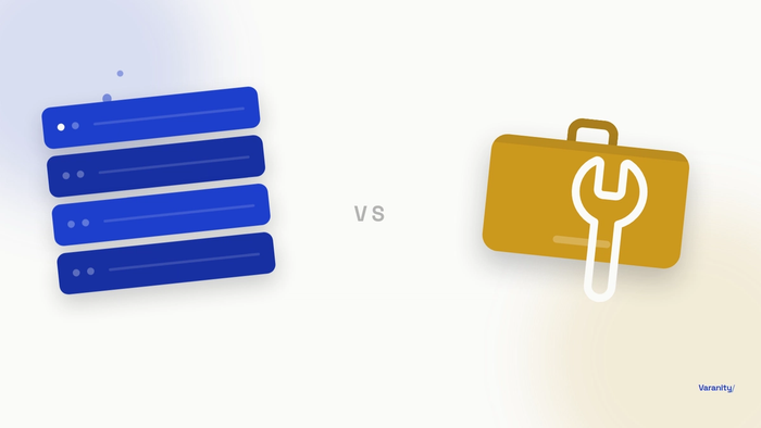 graphic showing hosting on the left vs the maintenance on the right