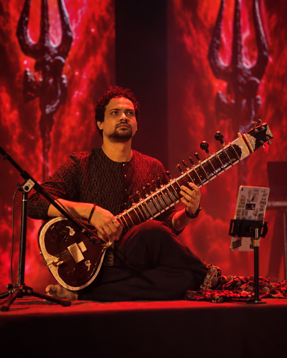 On stage at the Religious India concert