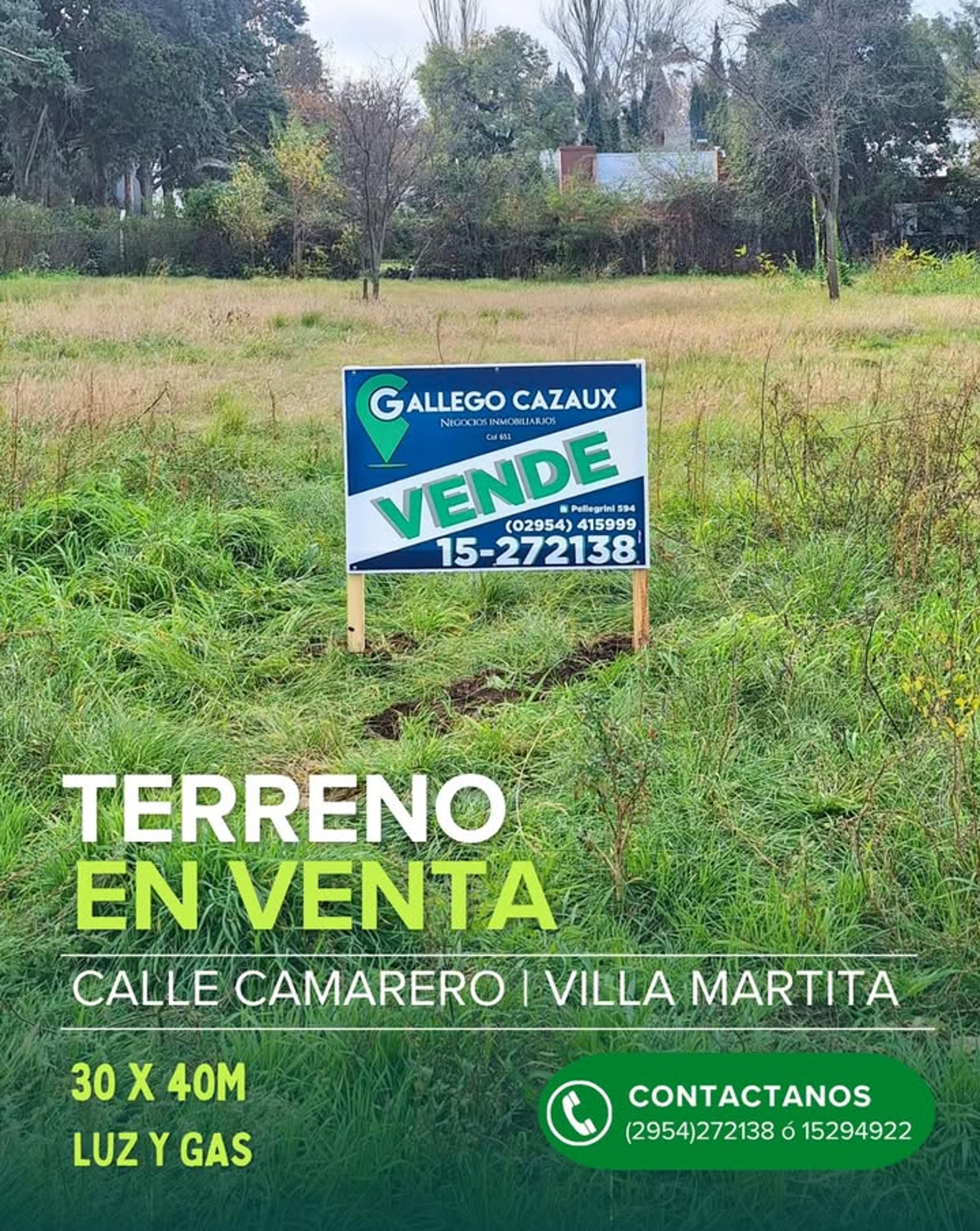TERRENO EN VENTA en Villa Martita
