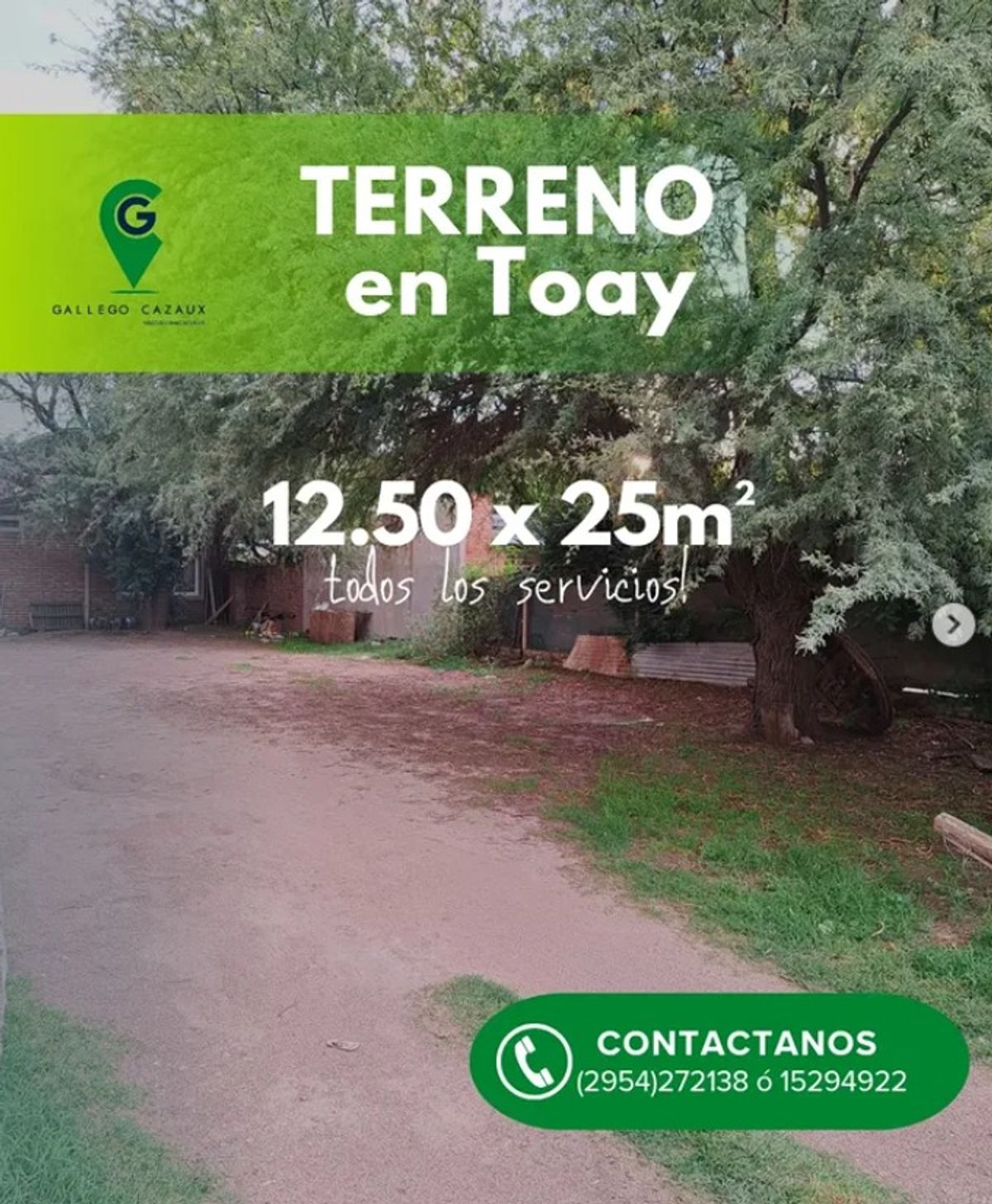 TERRENO EN TOAY CALLE JUJUY