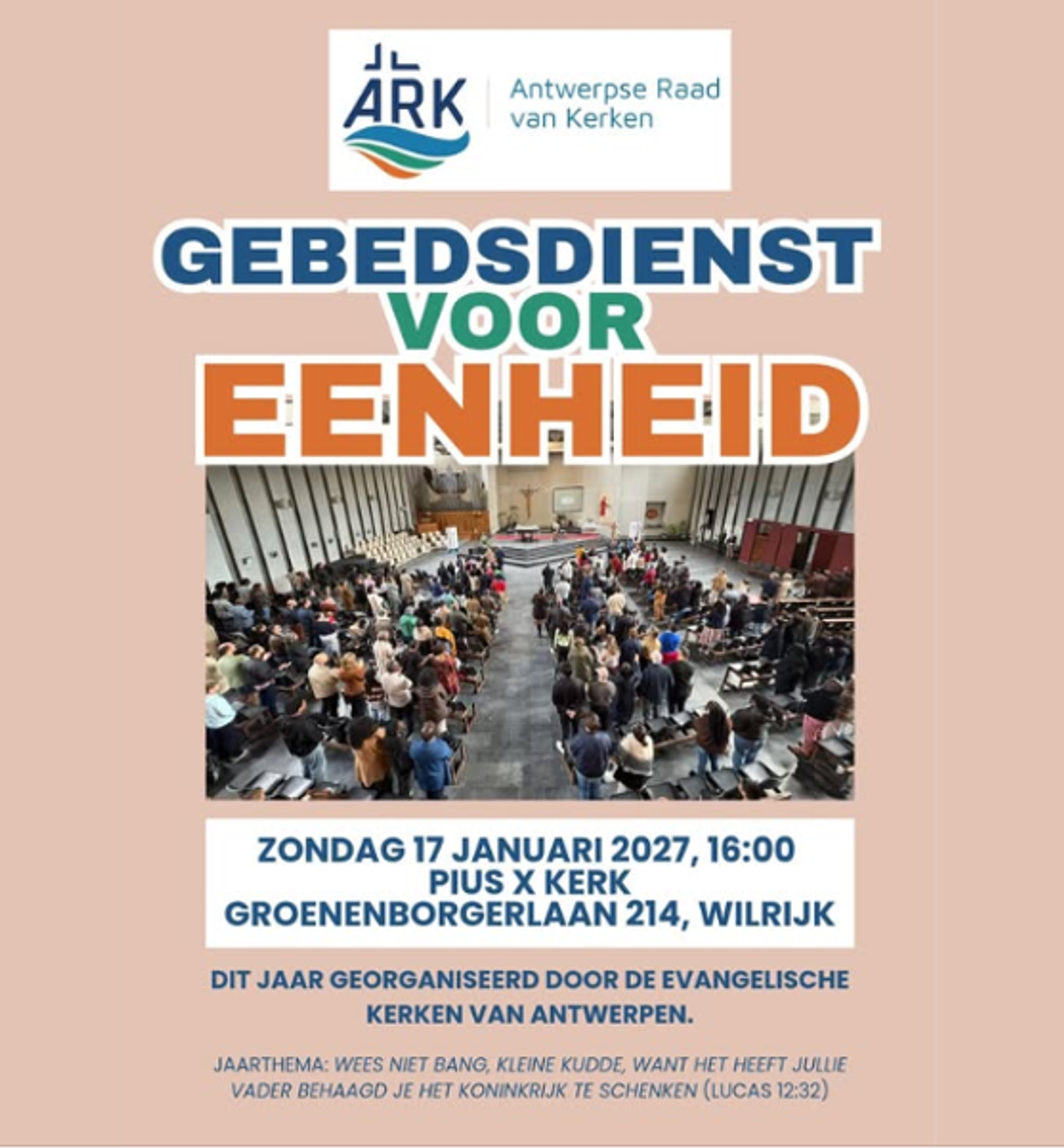 Jaarlijkse Gebedsdienst voor de Eenheid 17 jan. 2027