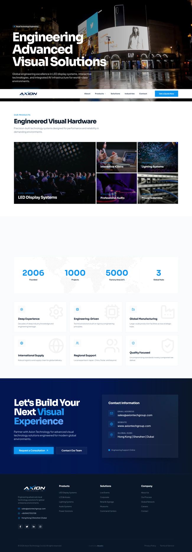 Axion Technology Company - Business Website — Web & SaaS Development Portfolio by Ekodrix