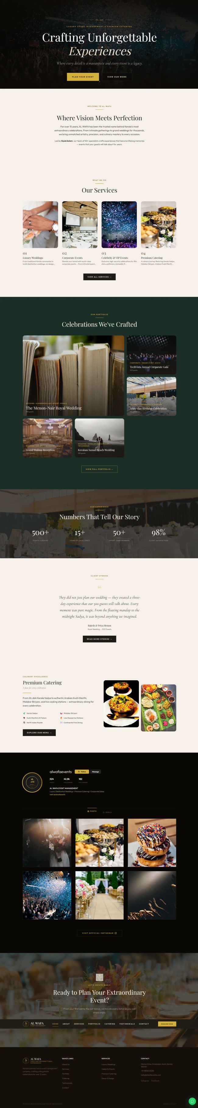 Al Wafa - Event Management — Web & SaaS Development Portfolio by Ekodrix