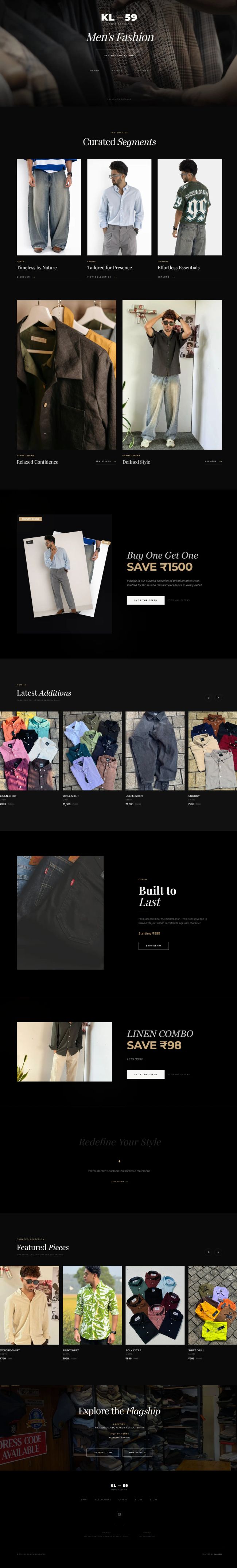 KL-59 Men's Fashion — Web & SaaS Development Portfolio by Ekodrix