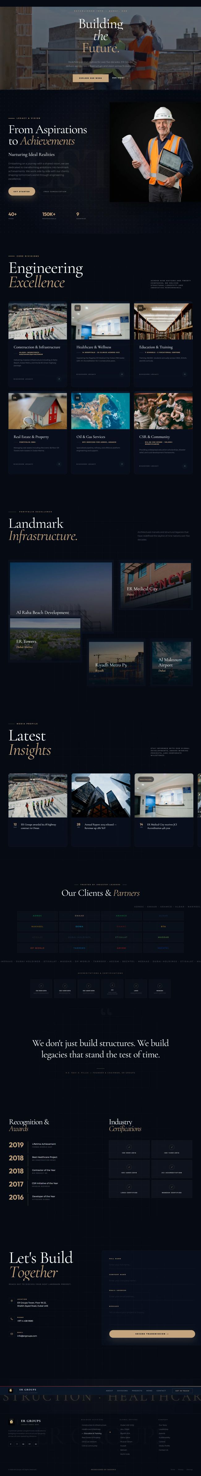ER Groups - Construction Company — Web & SaaS Development Portfolio by Ekodrix