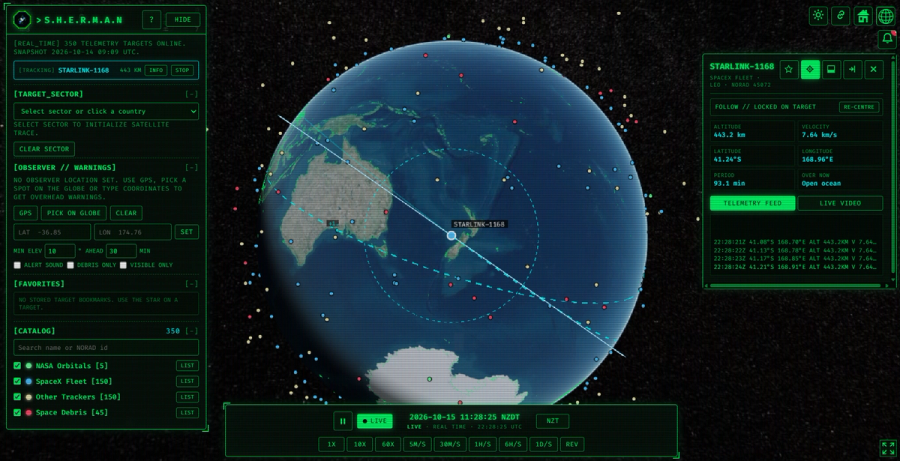 S.H.E.R.M.A.N. Satellite Tracker screenshot