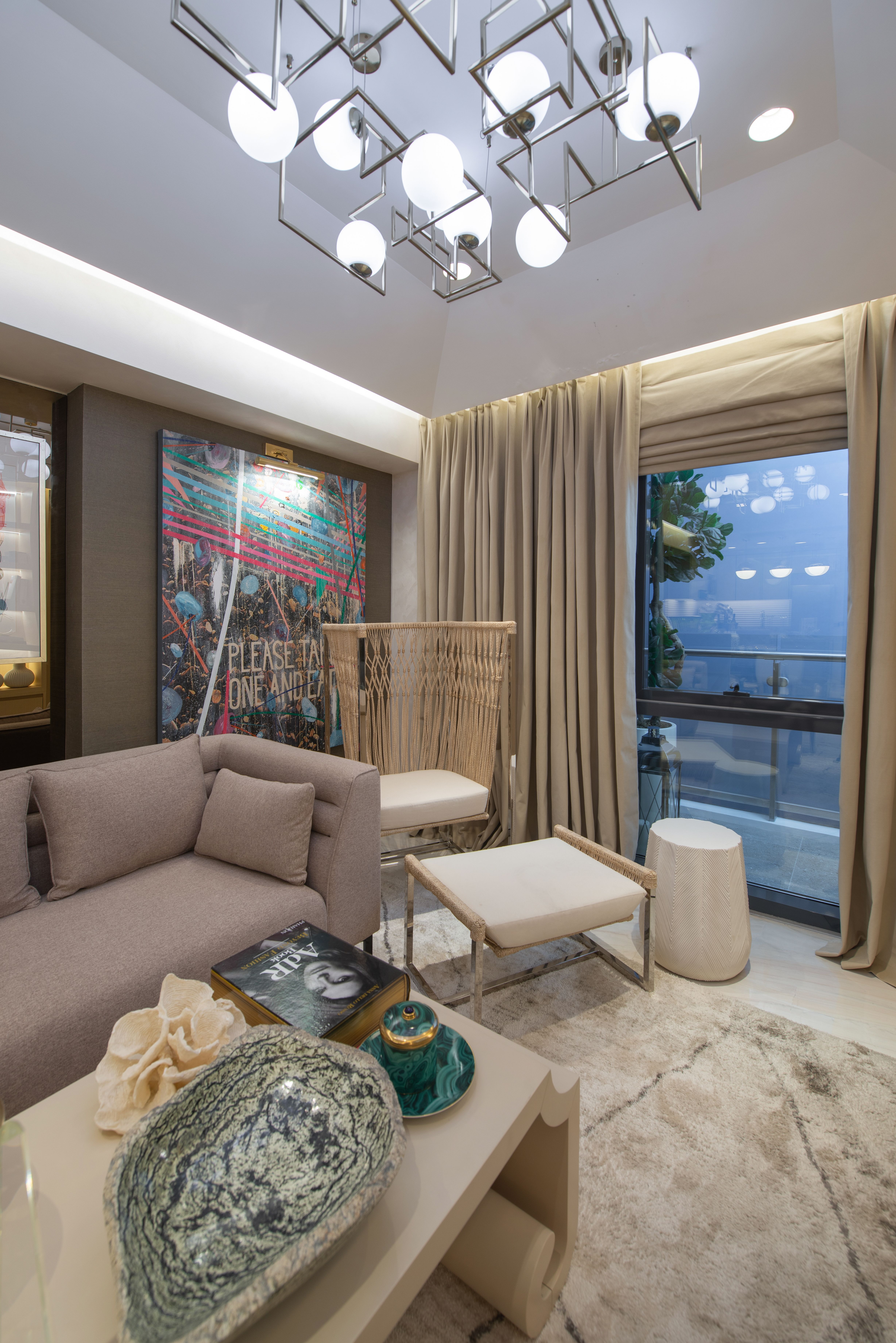 Modern luxury condo living room in Ortigas