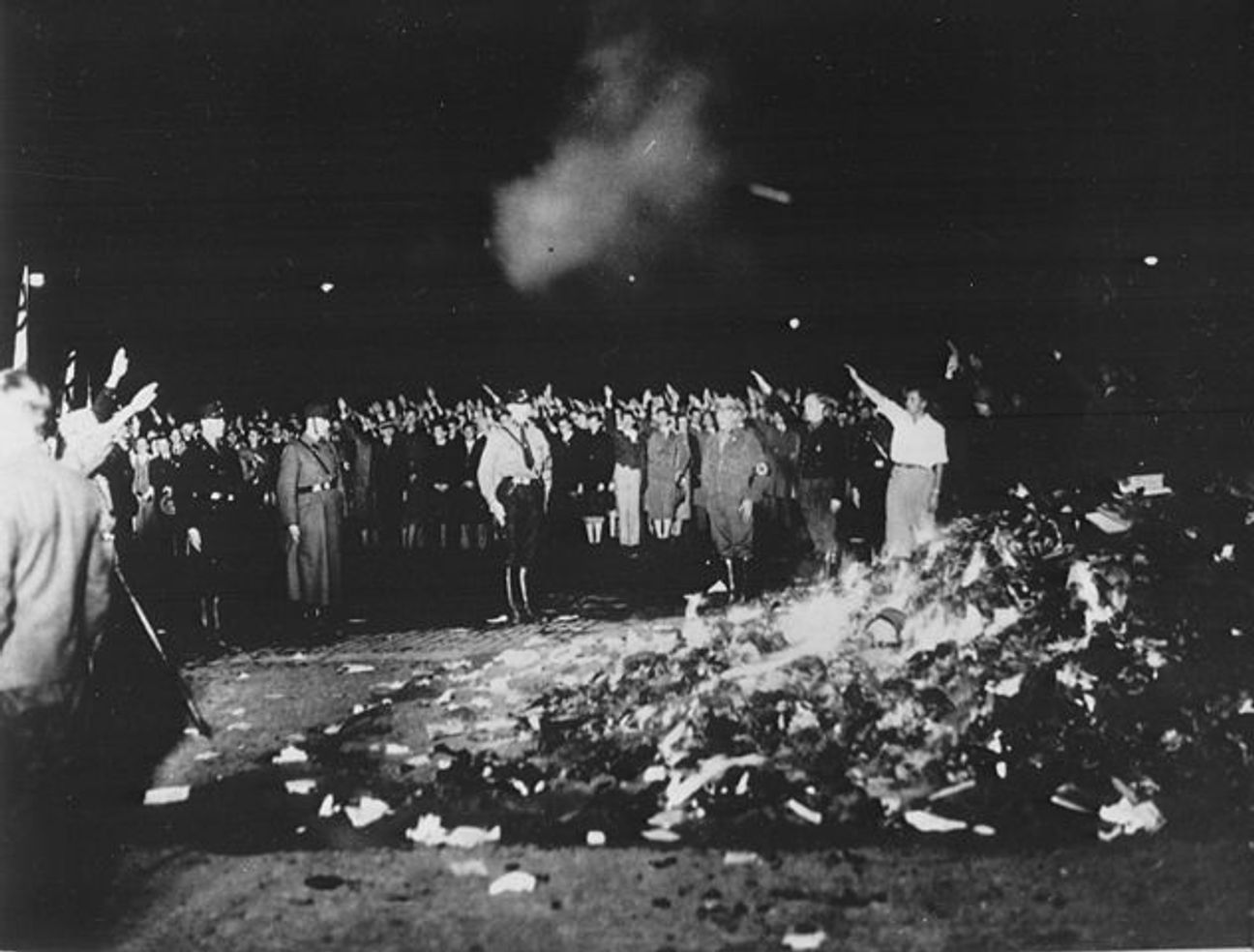 nazis burning books 1933