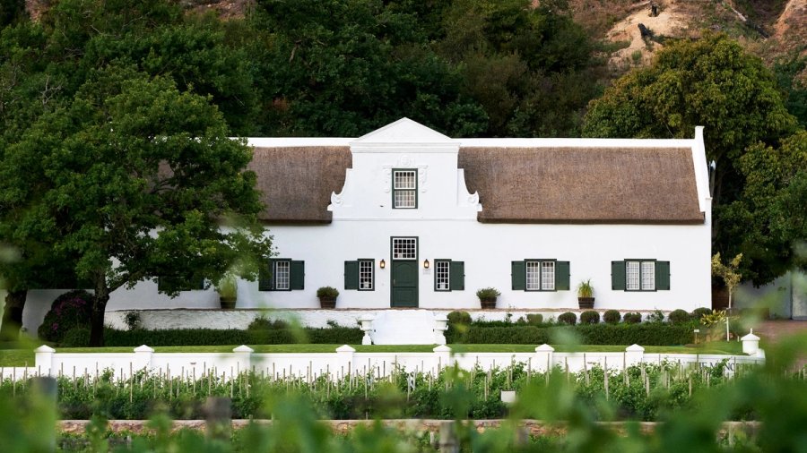 The white Cape Dutch homestead at Rickety Bridge