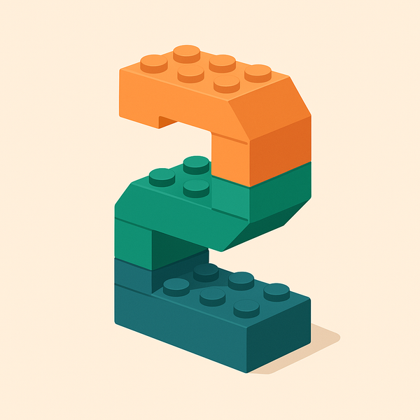 Tallet 2 er laget av legoklosser.