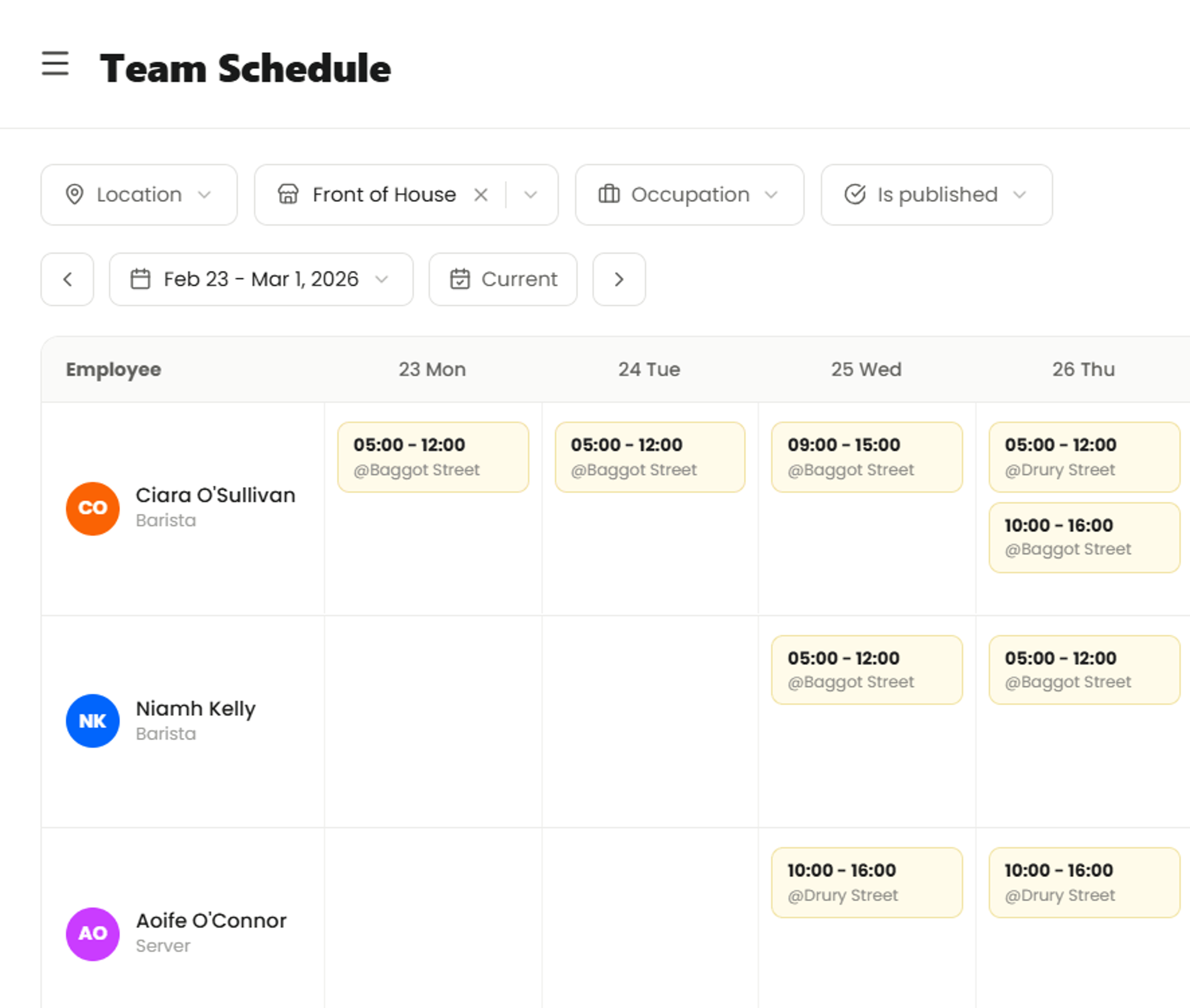 Boss It staff scheduler