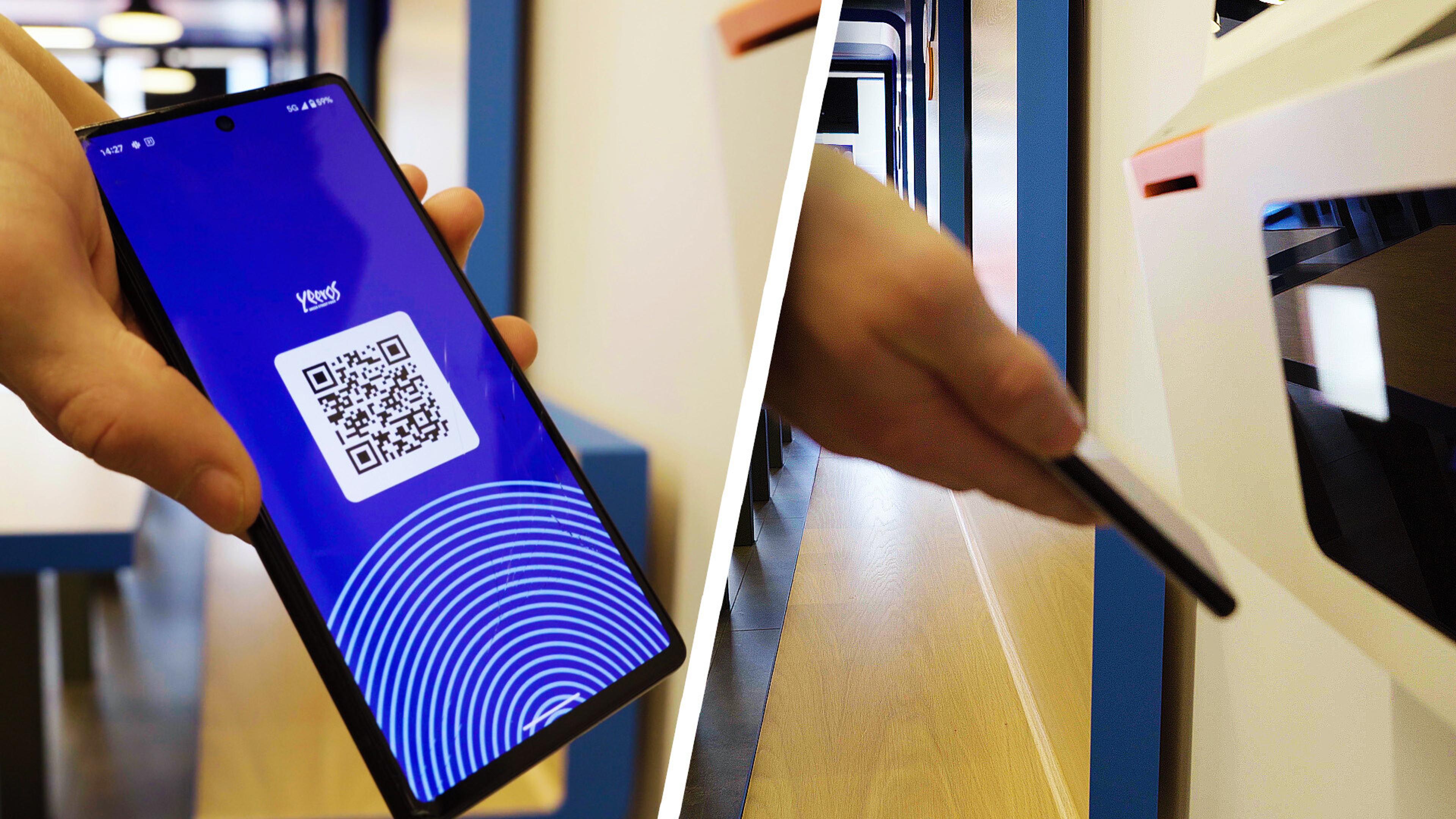 QR scanner kiosk