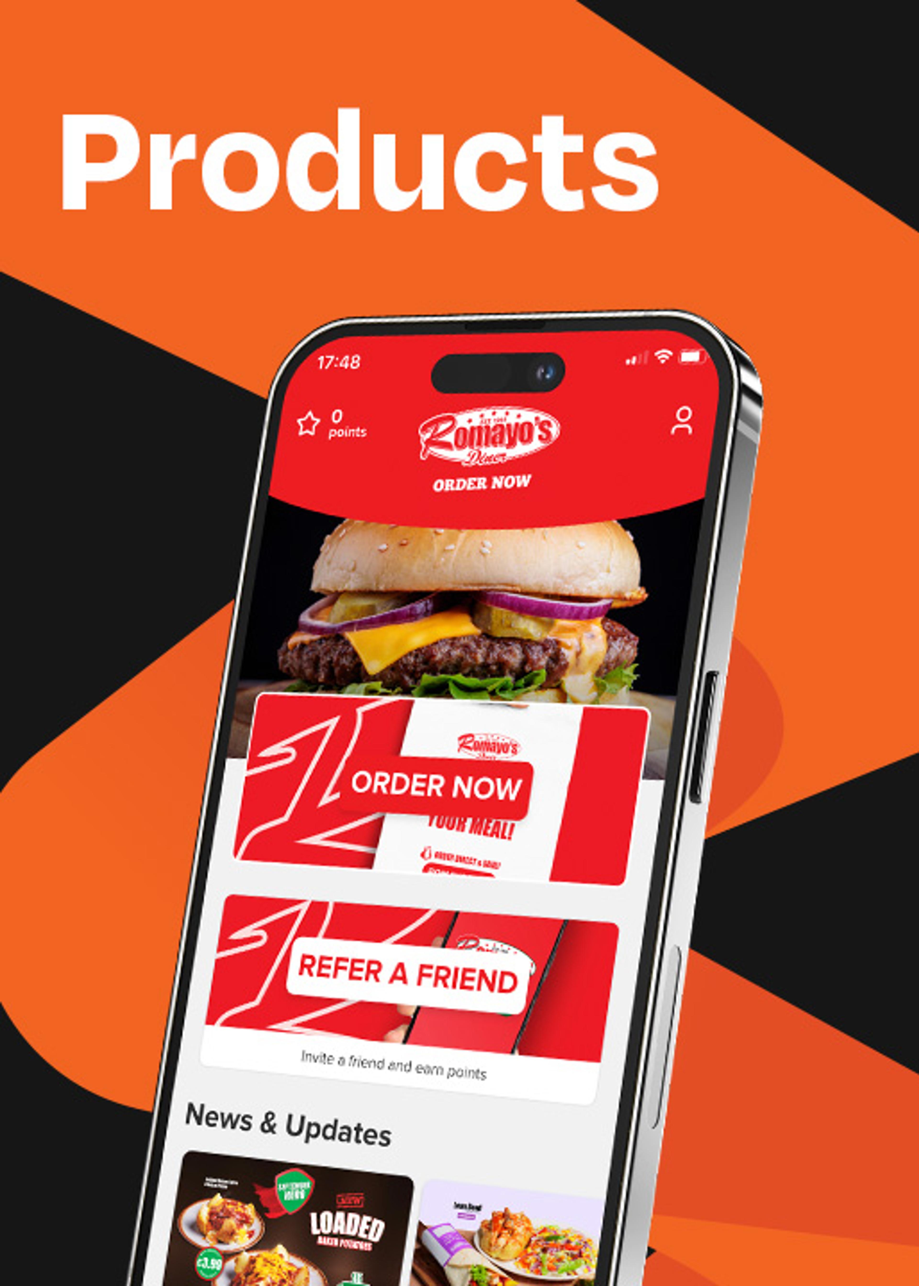 Boss It products: the online ordering app