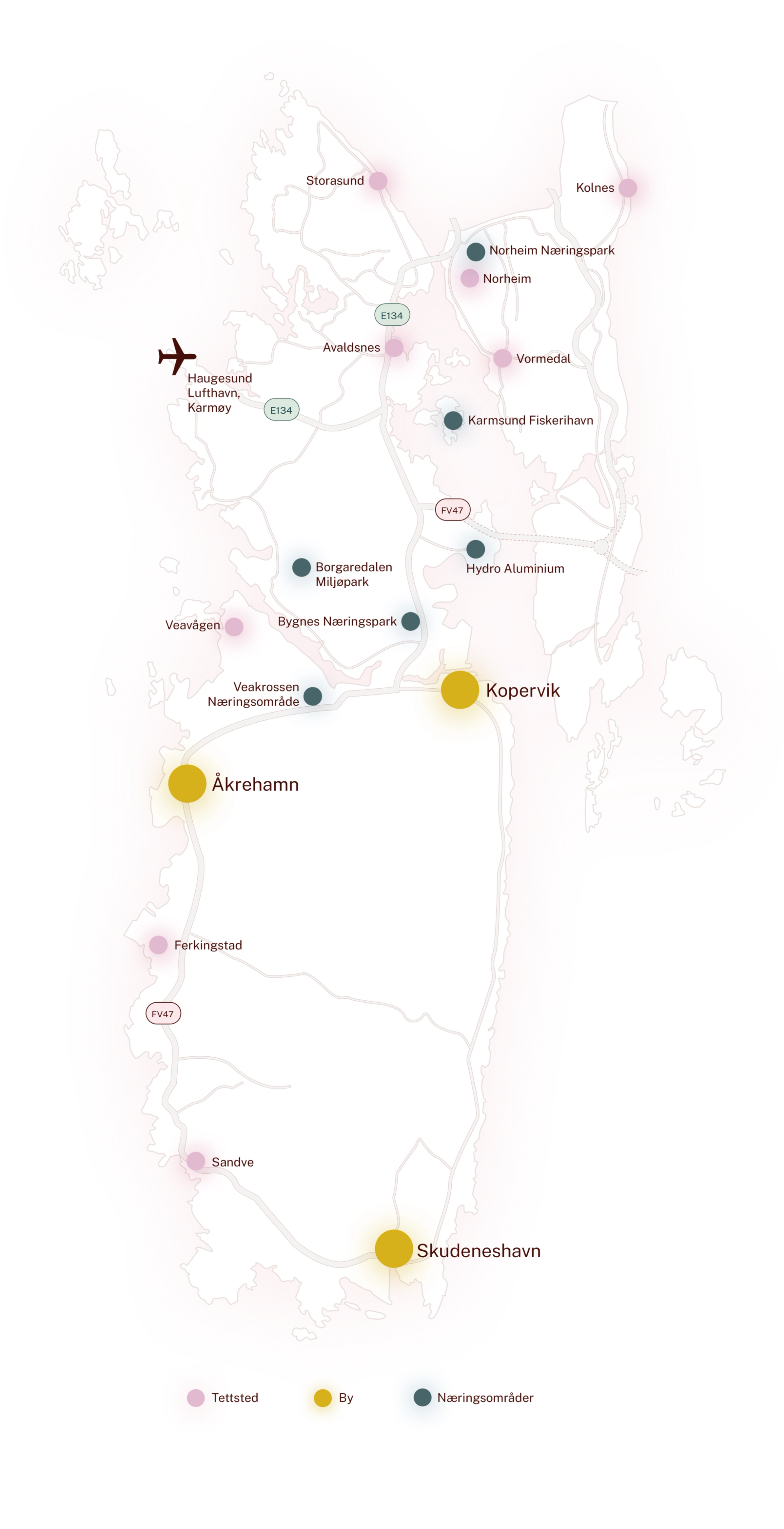 Kart over Karmøy kommune