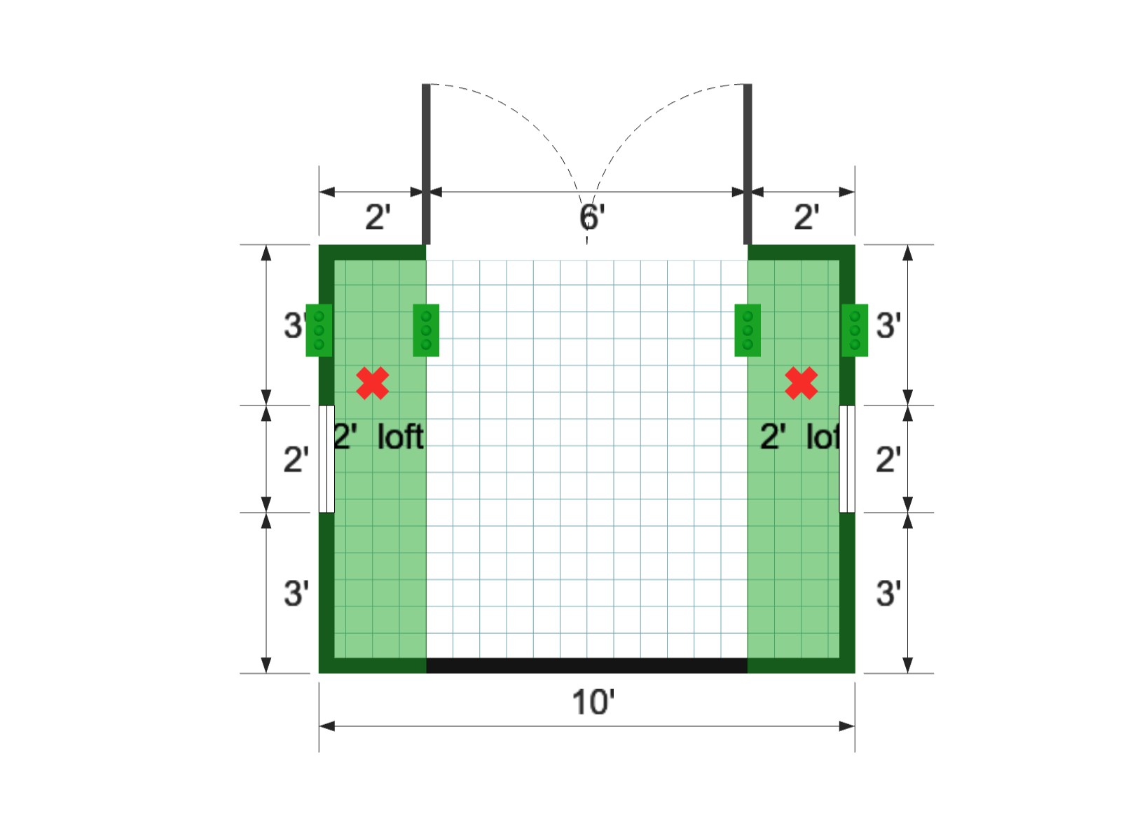 Side-Entry Standard Barn 8×10 floor plan