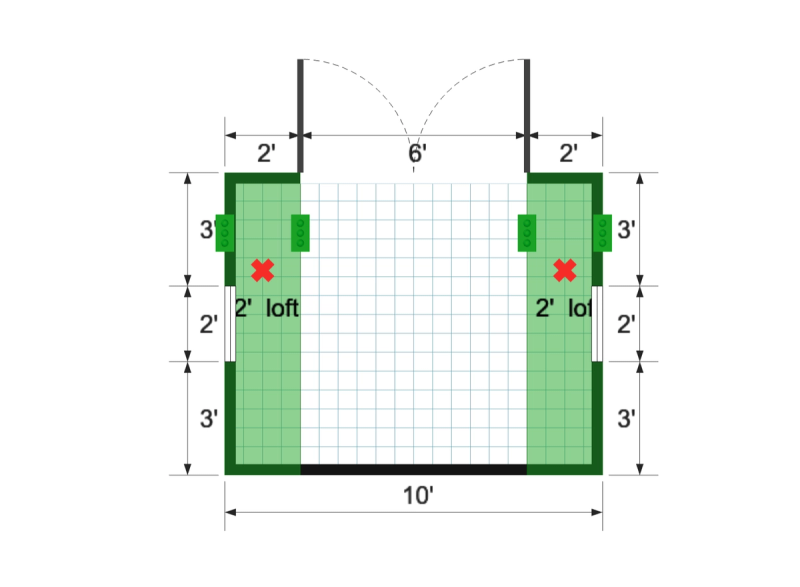 Side-Entry Standard Barn 8×10 floor plan