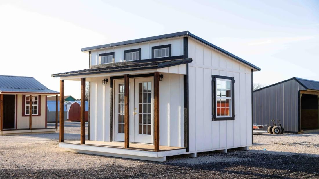 16x14 Single Slope Cottage — exterior