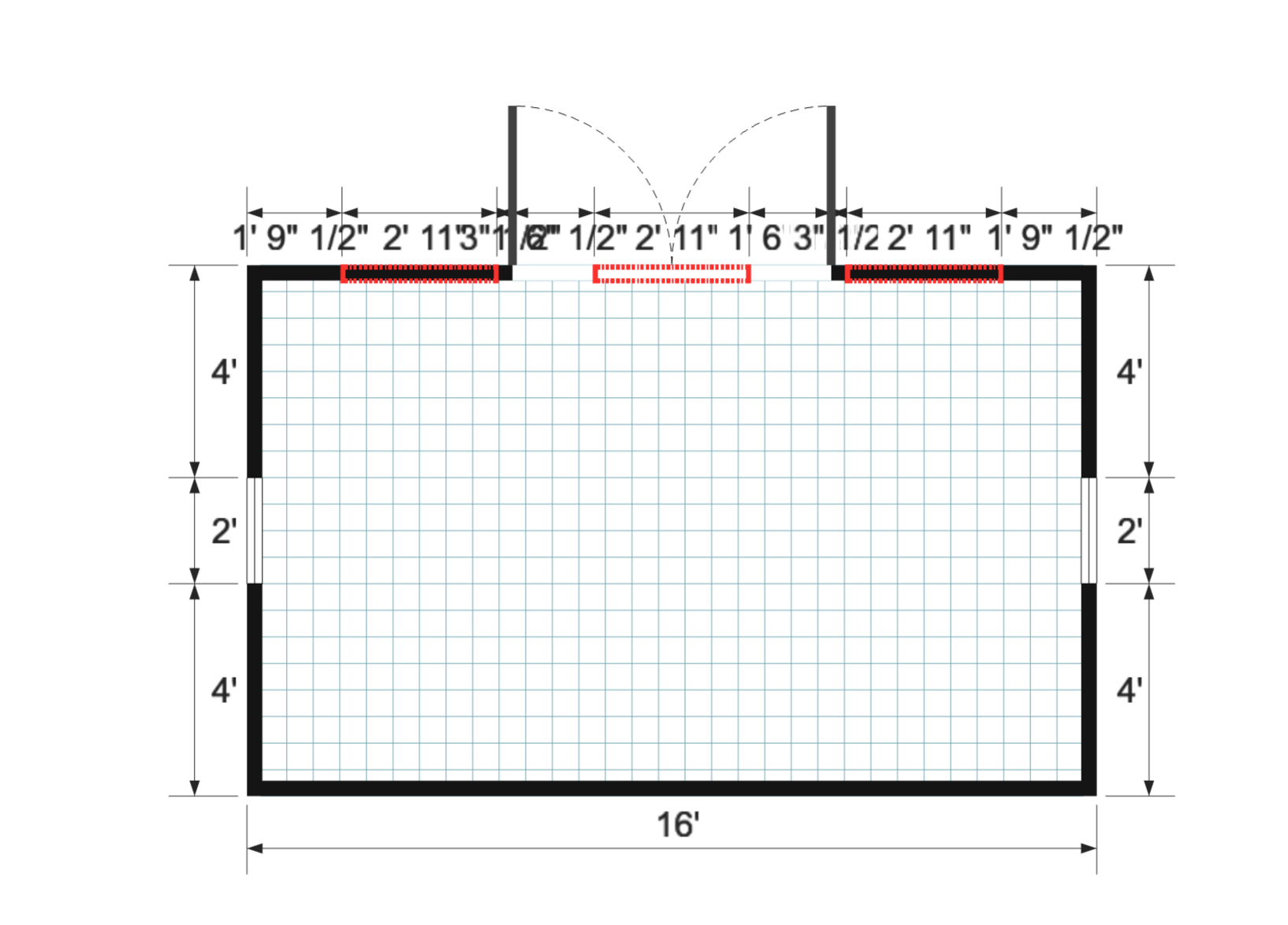 Premier Lean-to 10×16 floor plan