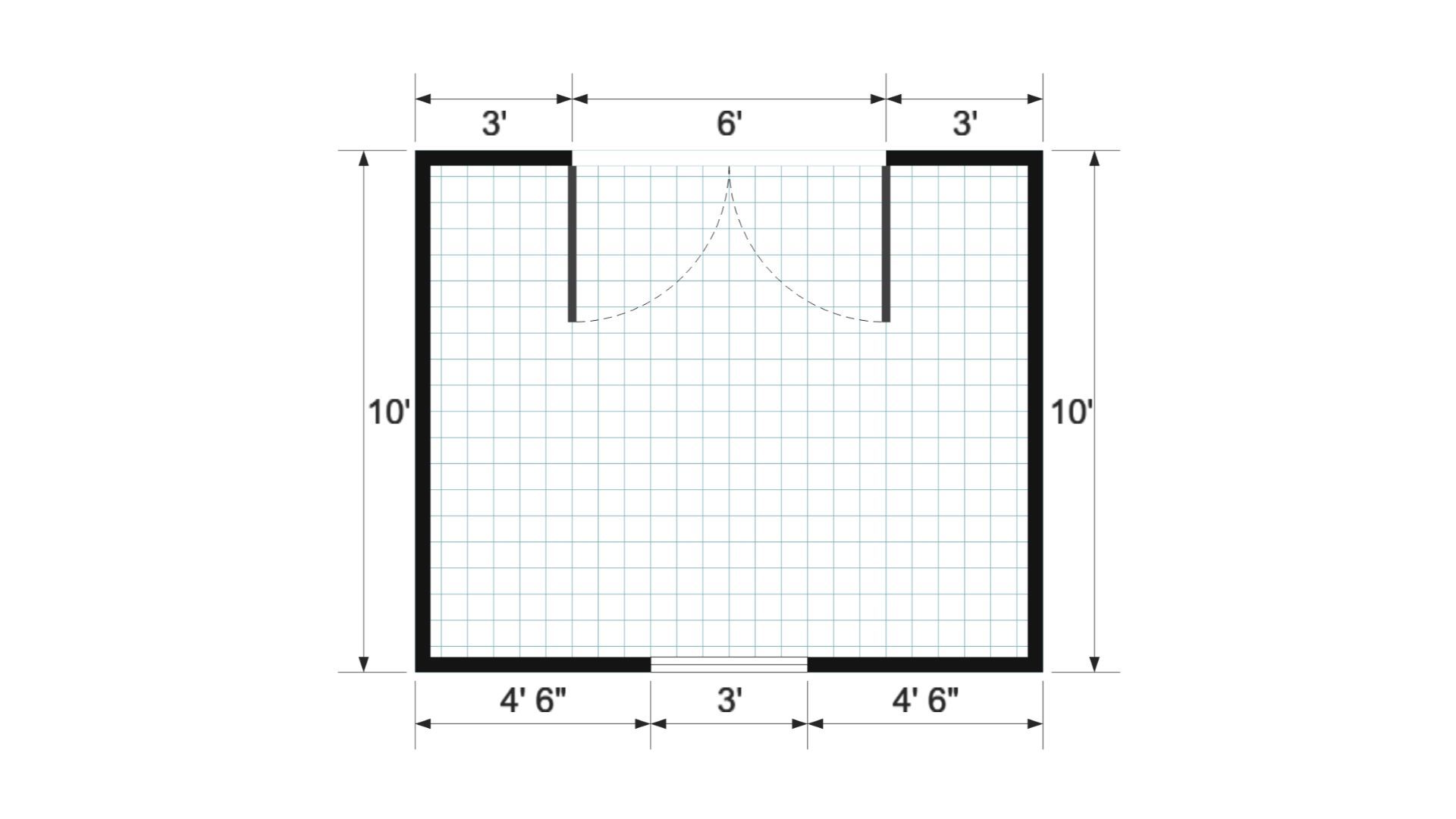 Floor plan for 10x12 Single Slope