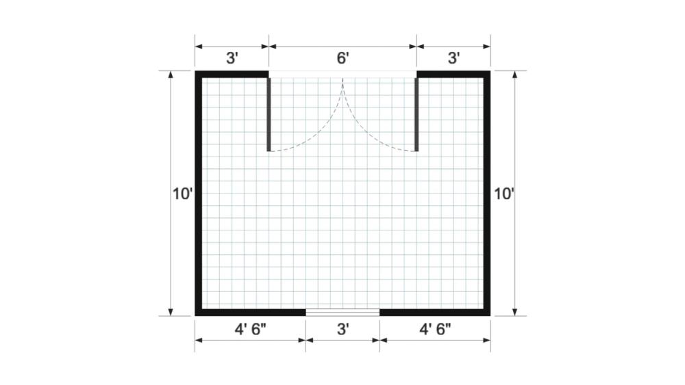 Floor plan for 10x12 Single Slope