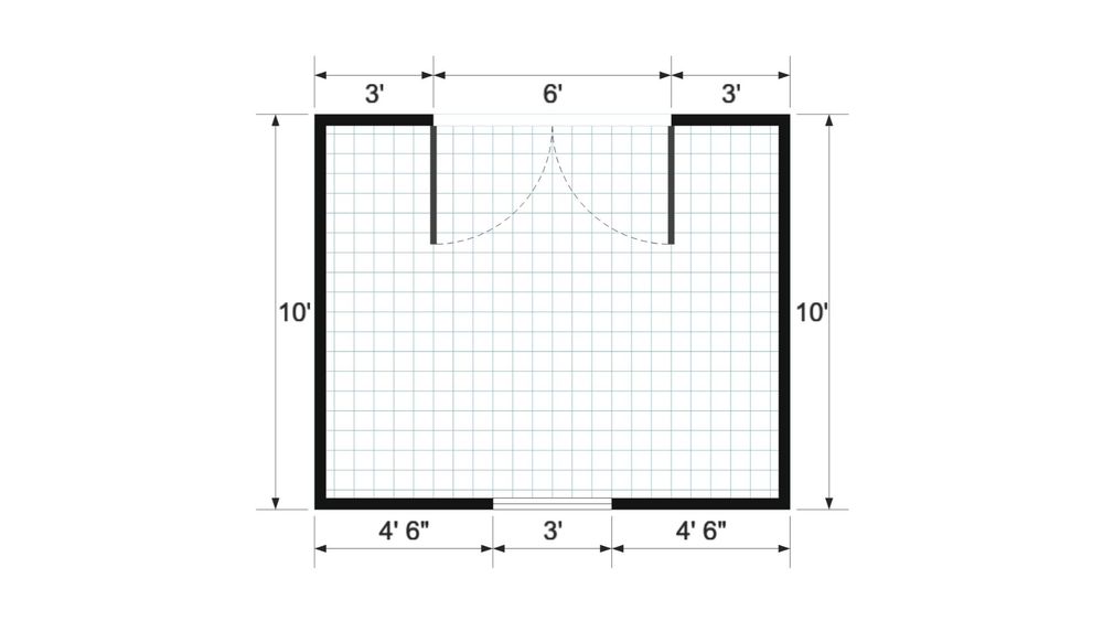 Floor plan for 10x12 Single Slope