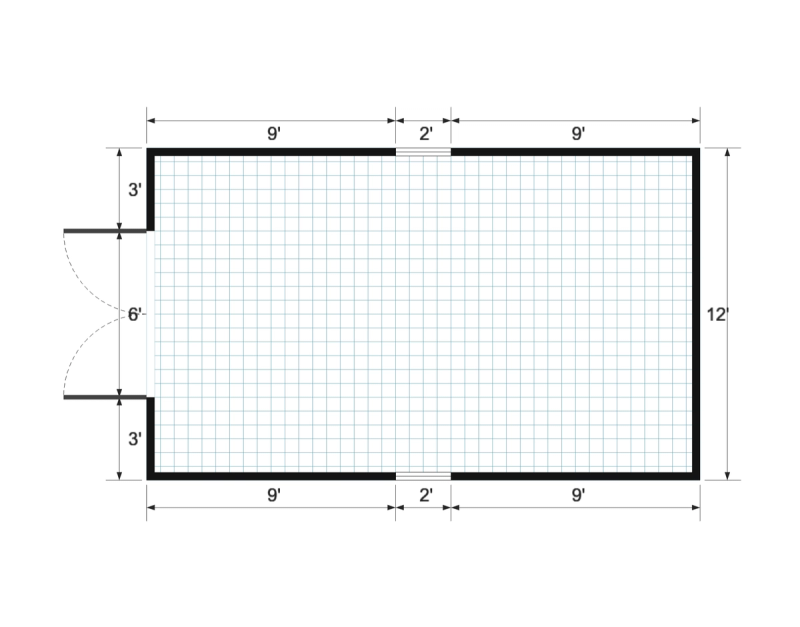Standard 12×20 floor plan