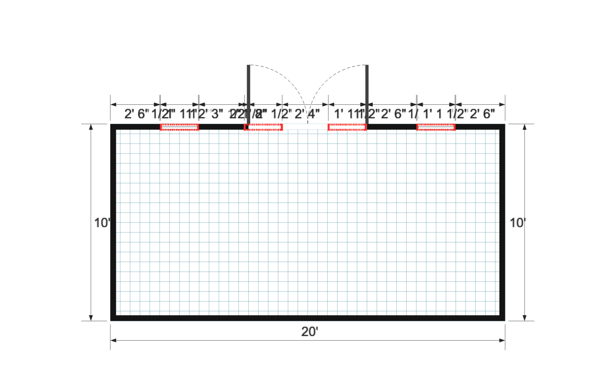 Premier Lean-to 10×20 floor plan
