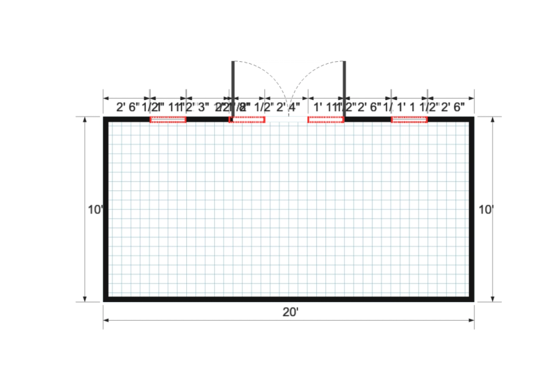 Premier Lean-to 10×20 floor plan