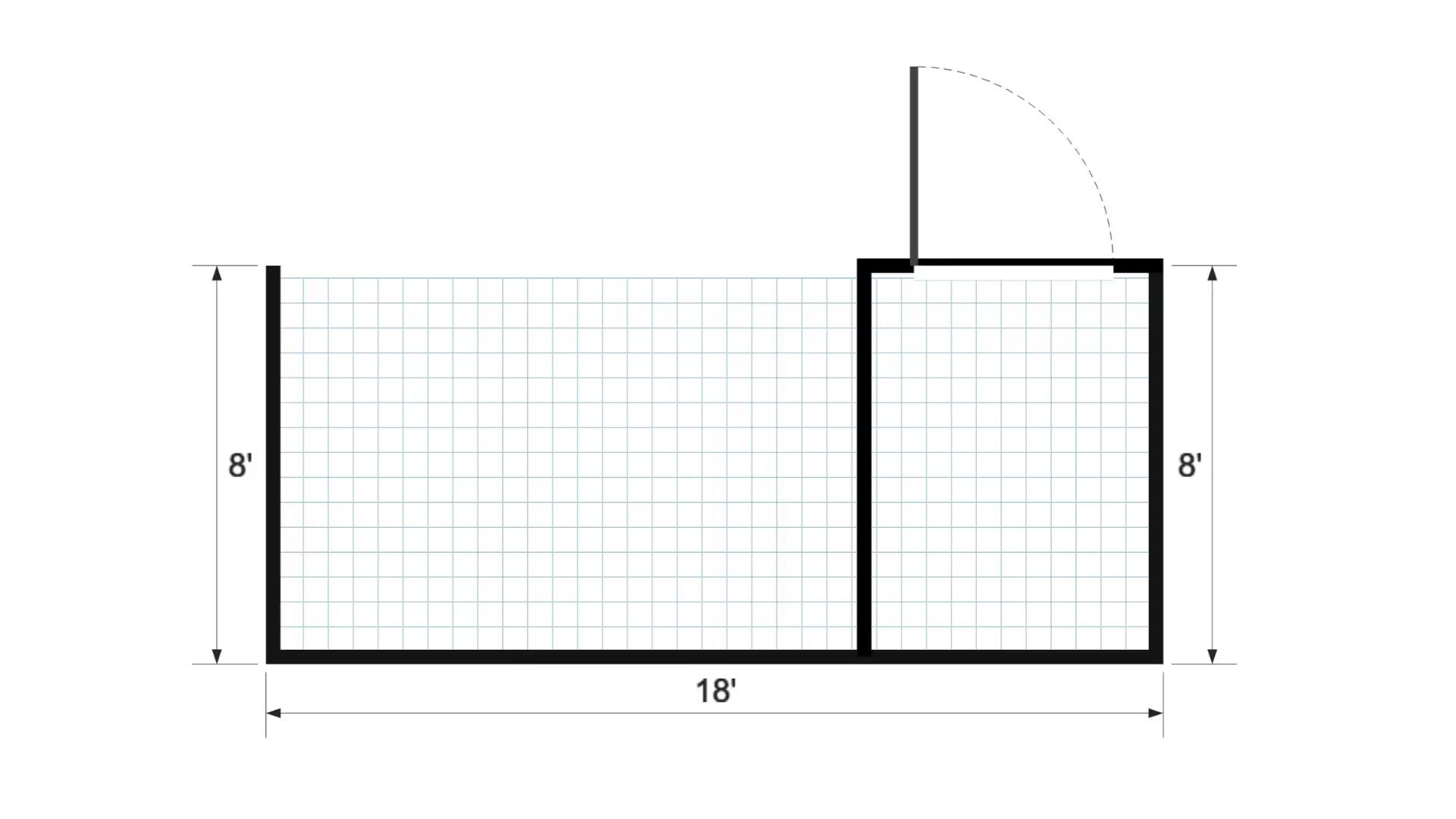 Floor plan for 8x18 Animal Shelter