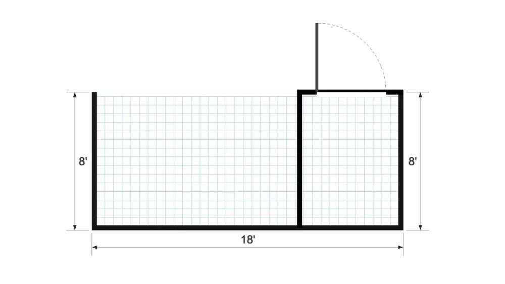 Floor plan for 8x18 Animal Shelter