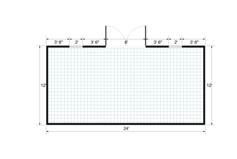Side-entry Standard 12×24 floor plan