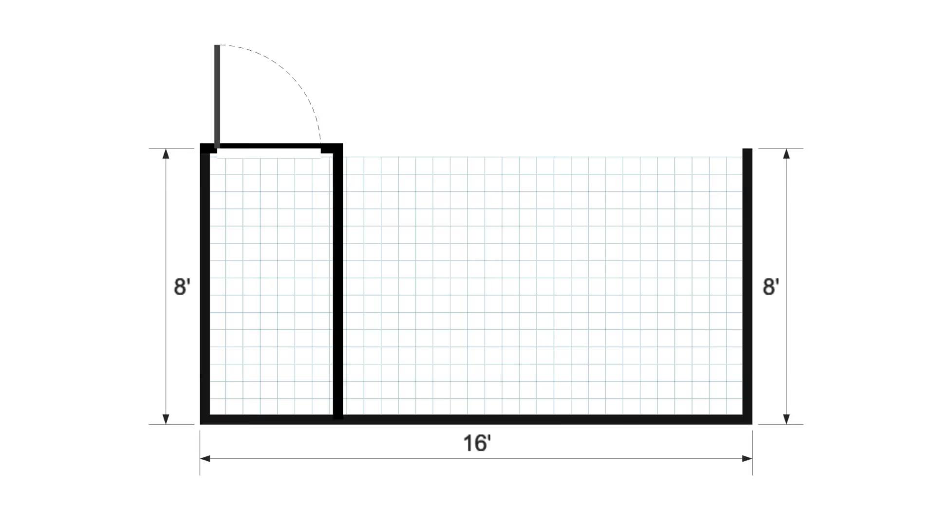 Floor plan for 8x16 Animal Shelter