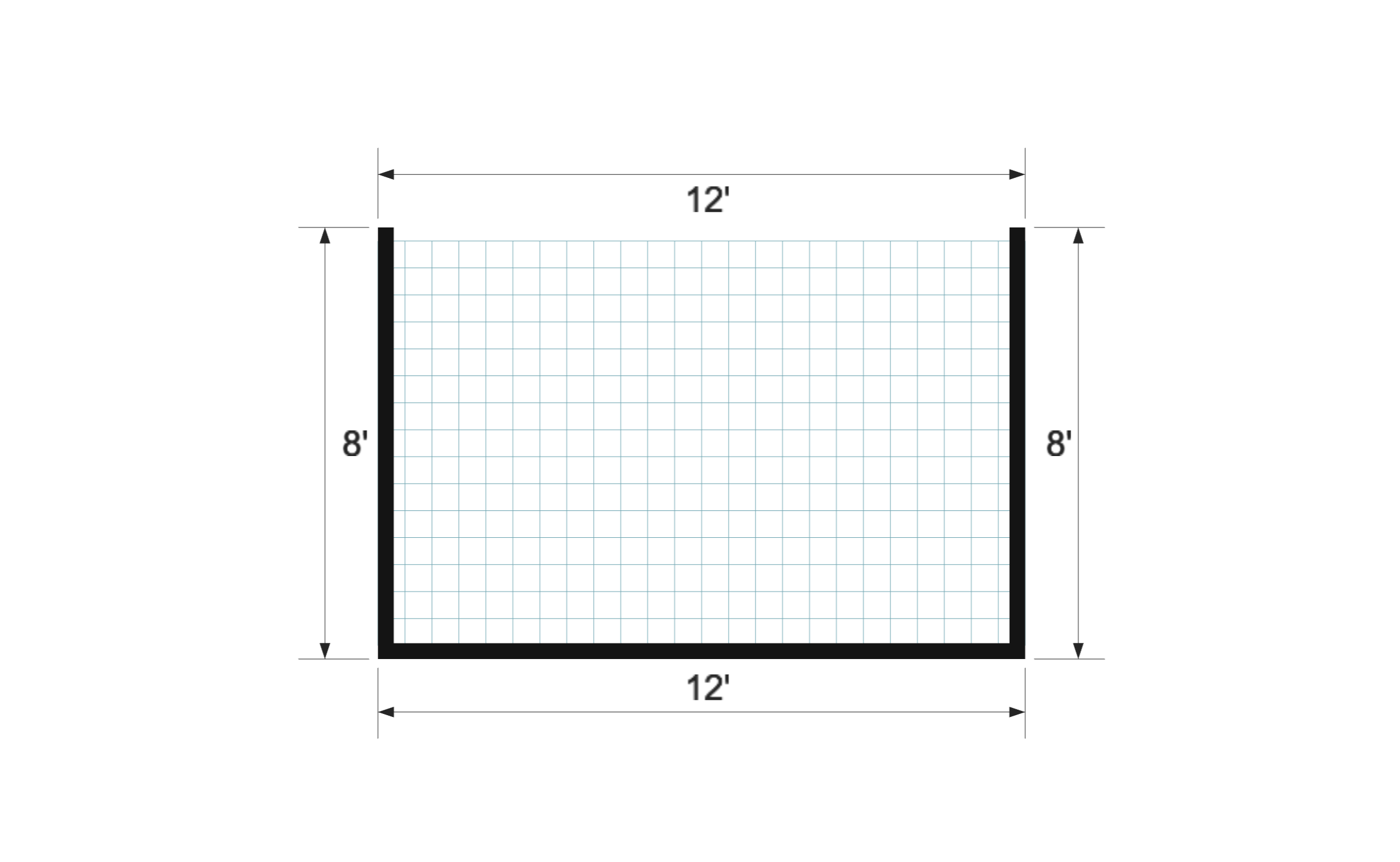 Standard Animal Shelter 8×12 floor plan